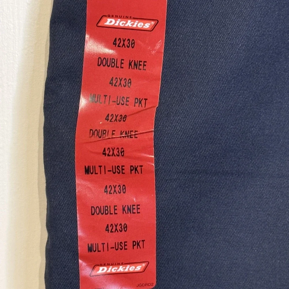 Dickies Mens Work Pants Double Knee Multi Use Pocket Loose Fit Navy 42x30 NWT
